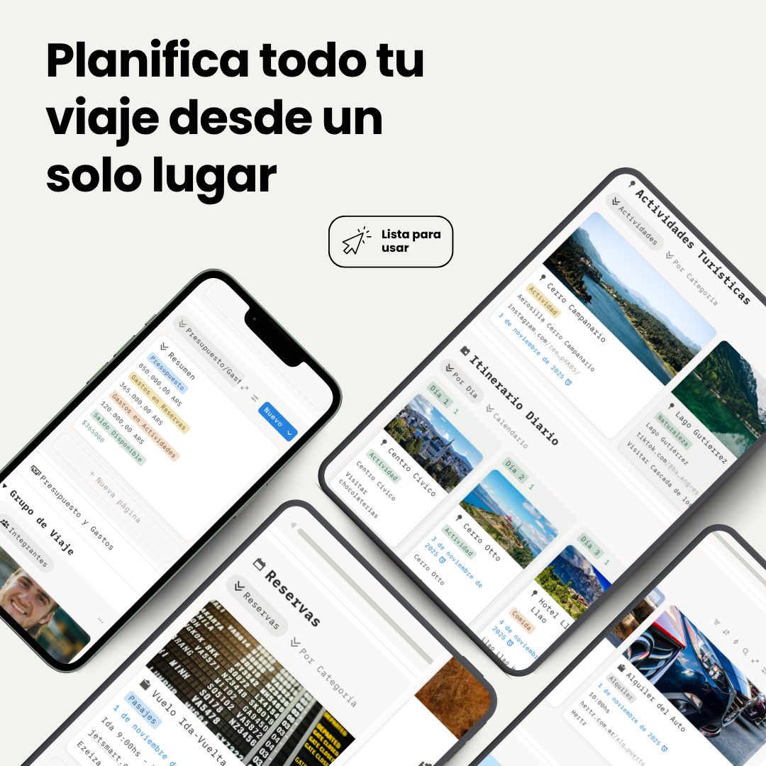 Plantilla Planificador de Viaje