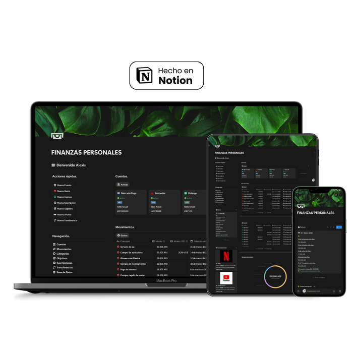 Finanzas Personales | Plantilla Notion