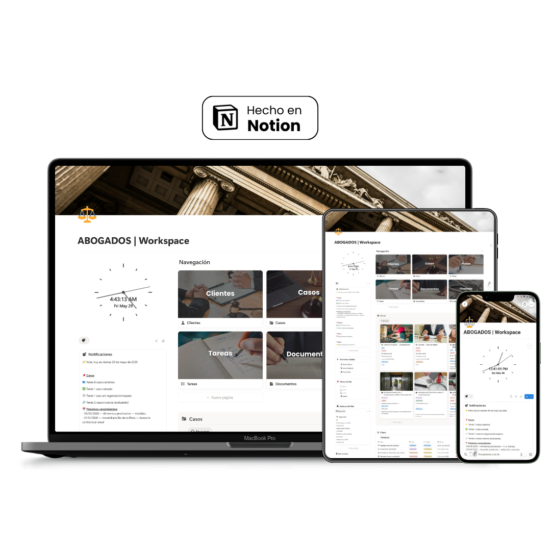 Plantilla Notion | Abogados