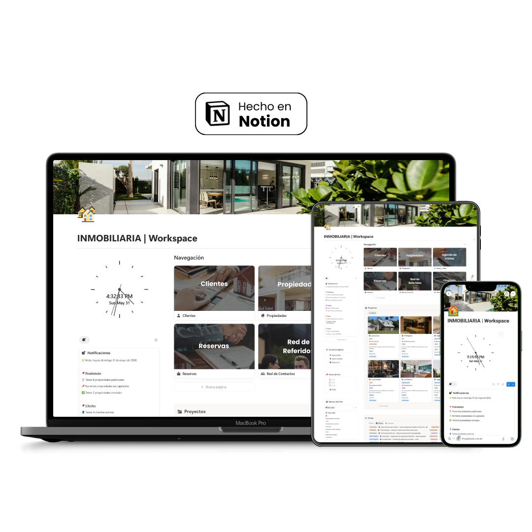 Plantilla Notion | Agentes Inmobiliarios