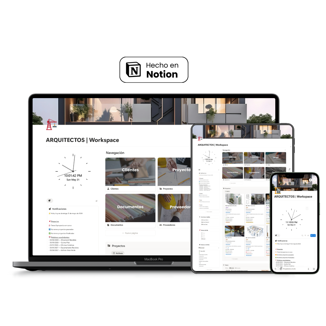 Plantilla Notion | Arquitectos