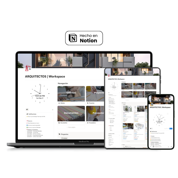 Plantilla Notion | Arquitectos