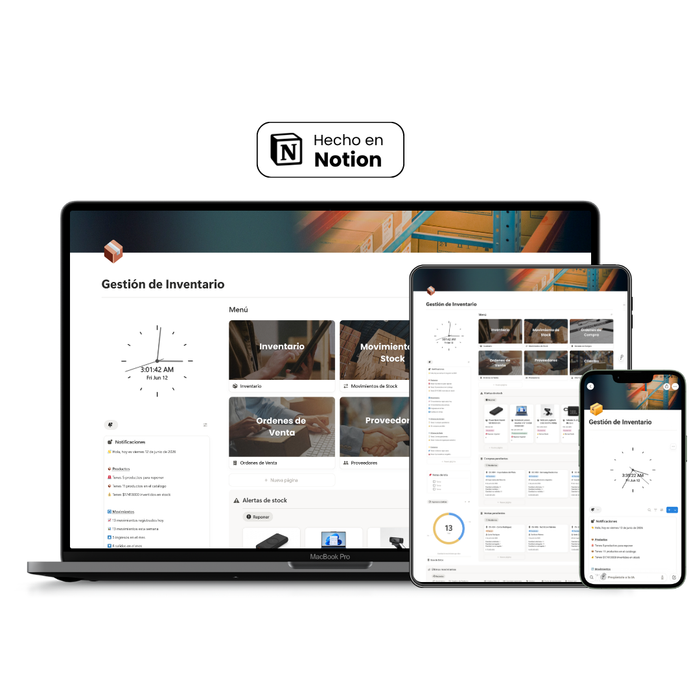 Gestión de Inventario | Plantilla Notion