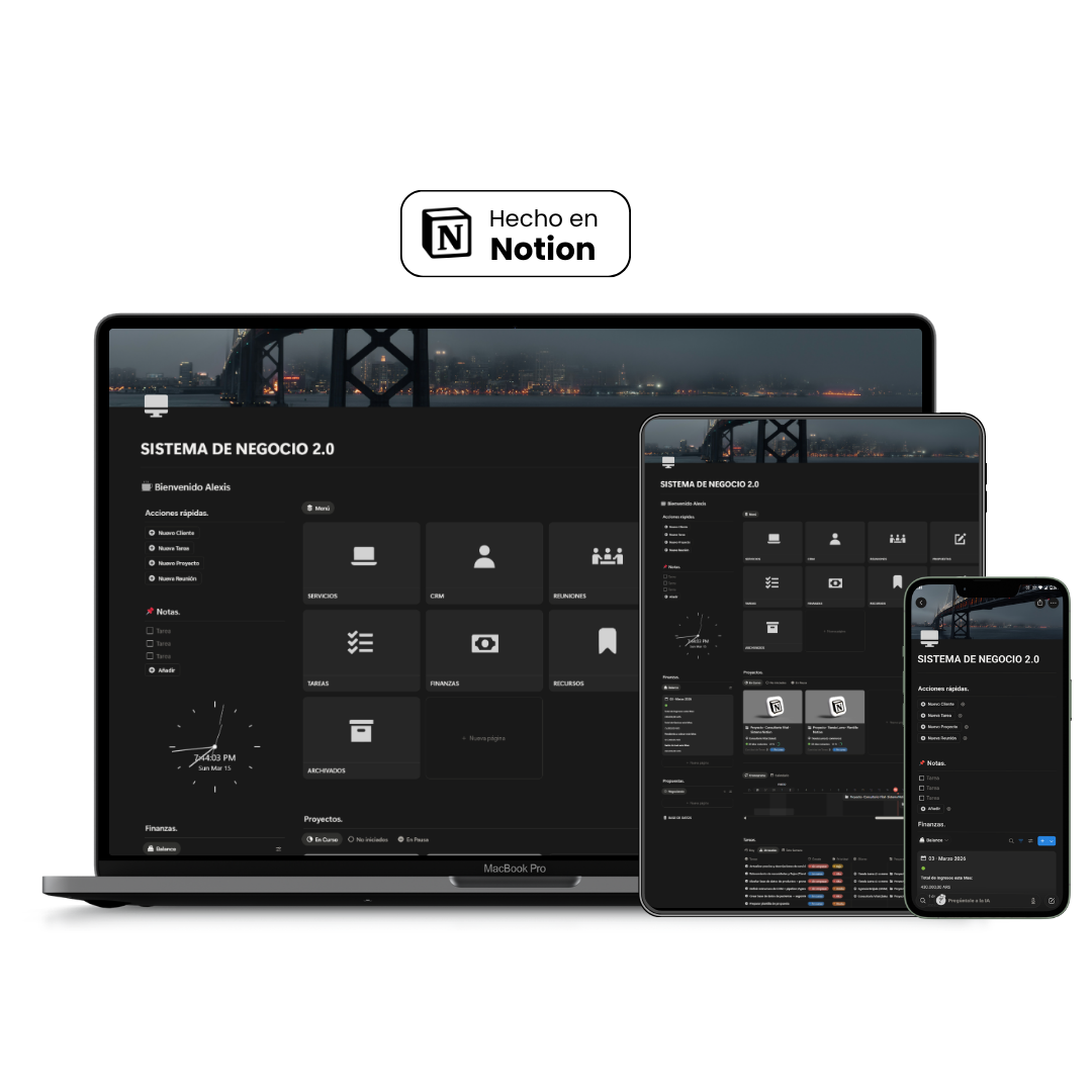 Sistema de Negocio 2.0 | Business| Plantilla Notion