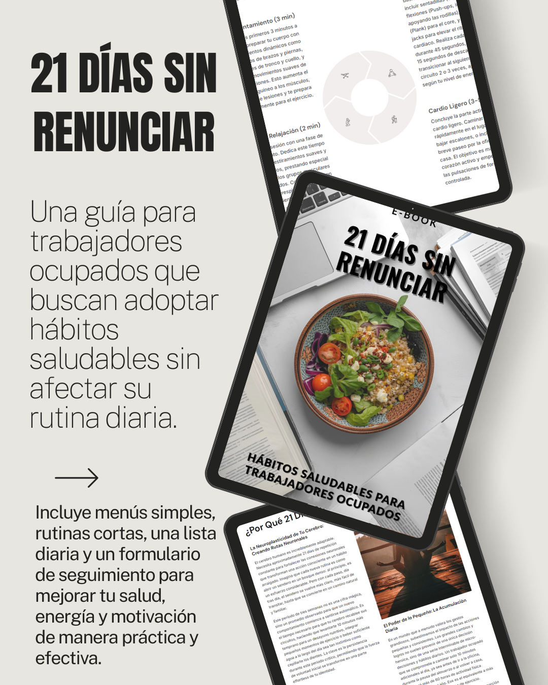 21 Días Sin Renunciar: Hábitos Saludables para Trabajadores Ocupados