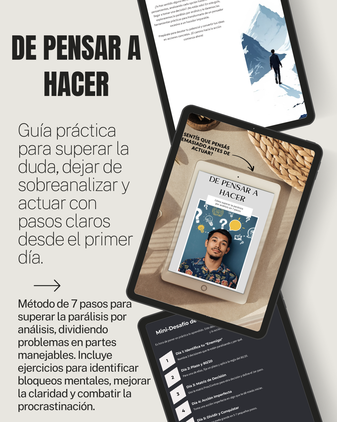De pensar a hacer: cómo superar la parálisis por análisis en 7 pasos